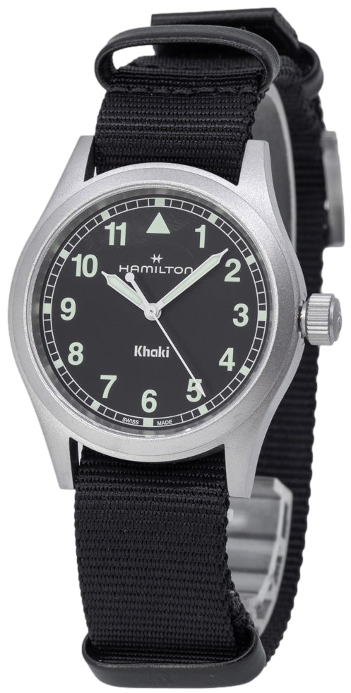 Hamilton Herreklokke H69401430 Khaki Field Sort/Tekstil Ø38 mm