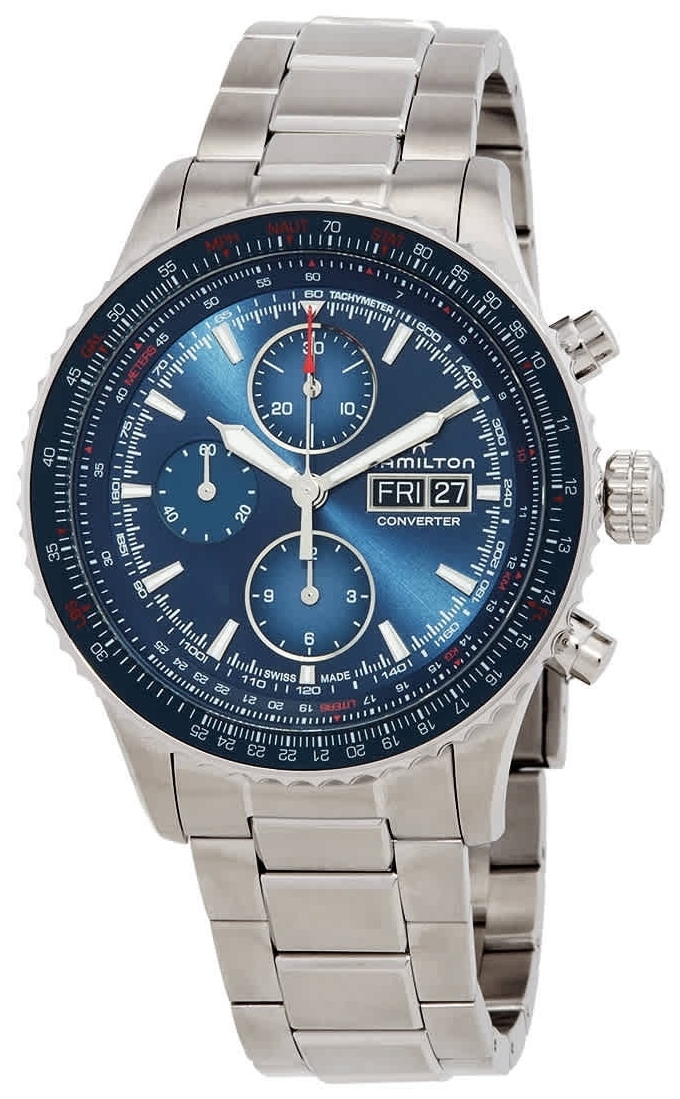 Hamilton Herreklokke H76746140 Khaki Aviation Blå/Stål Ø44 mm