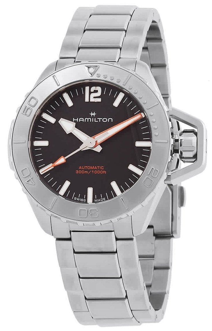 Hamilton Herreklokke H77485130 Khaki Navy Frogman Sort/Stål Ø41 mm