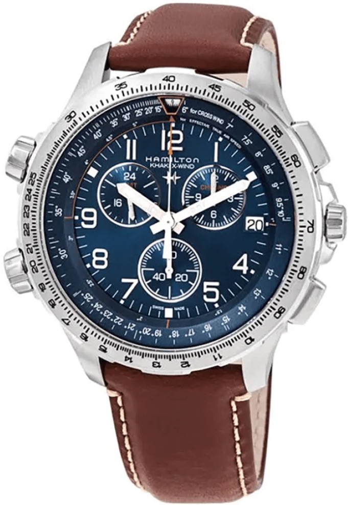 Hamilton Herreklokke H77922541 Khaki Aviation Blå/Lær Ø46 mm