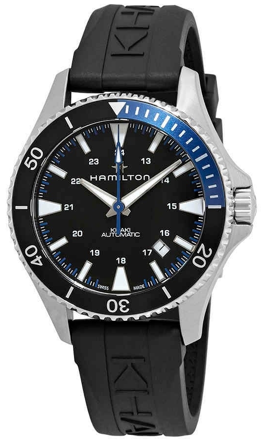 Hamilton Herreklokke H82315331 Khaki Sort/Gummi Ø40 mm