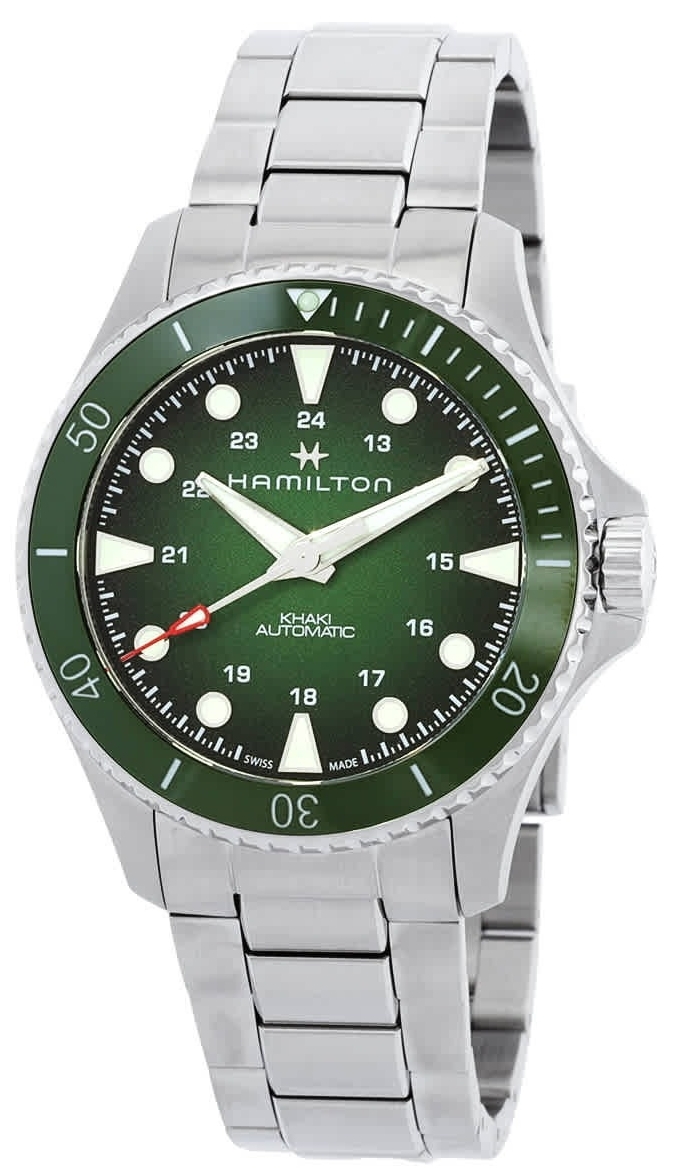 Hamilton Herreklokke H82525160 Khaki Navy Scuba Grønn/Stål Ø43 mm