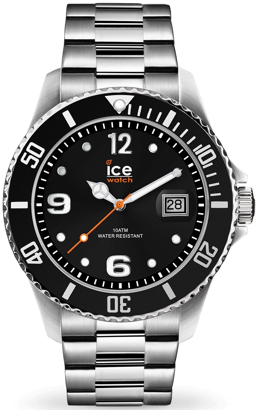 Bilde av Ice Watch 016032 Ice Steel Ice Steel - Black Silver Sort/stål Ø44 Mm