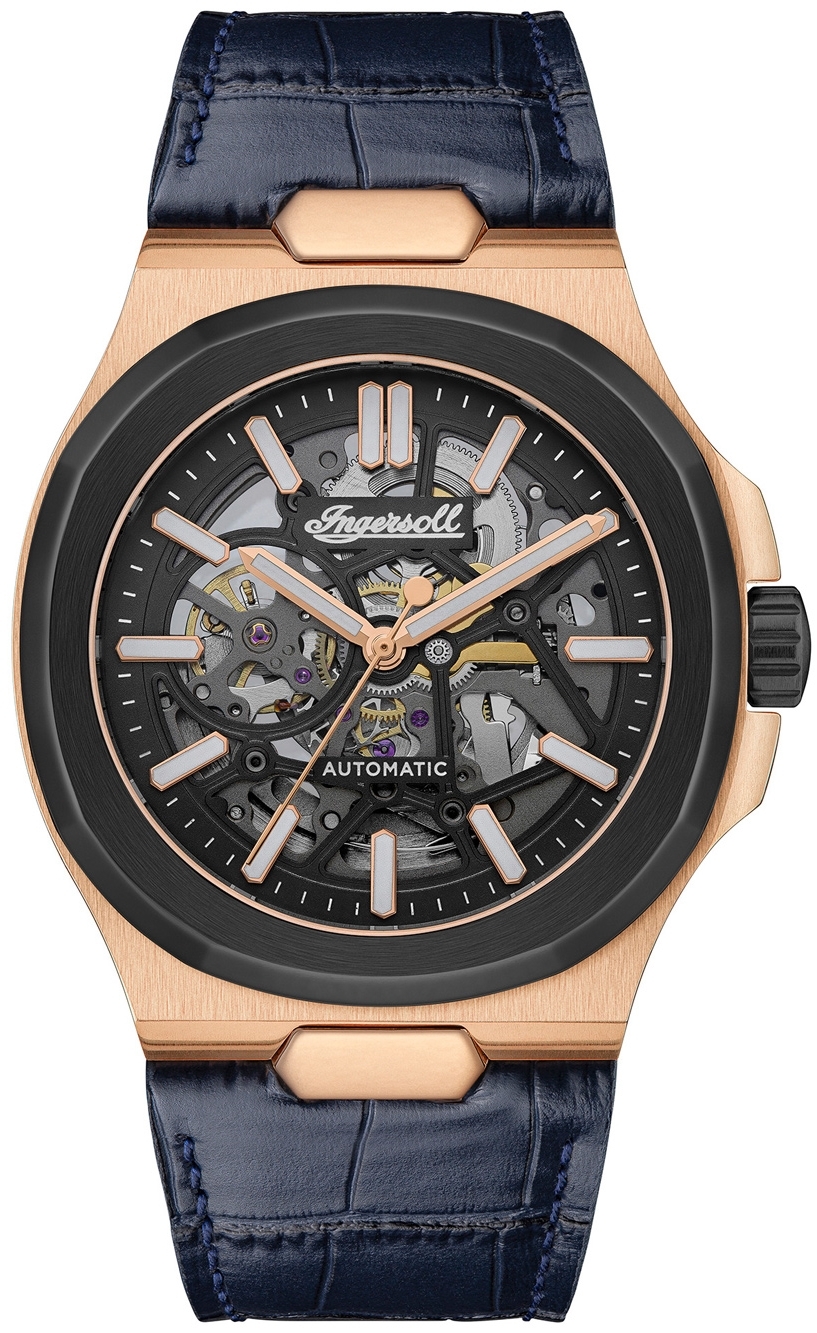 Ingersoll Herreklokke I12506 The Catalina Sort/Lær Ø44 mm