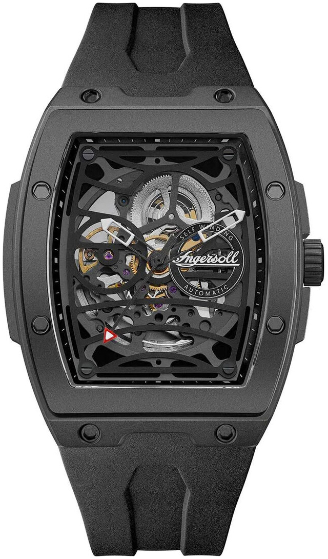Ingersoll Herreklokke I16201 The Rim Sort/Gummi