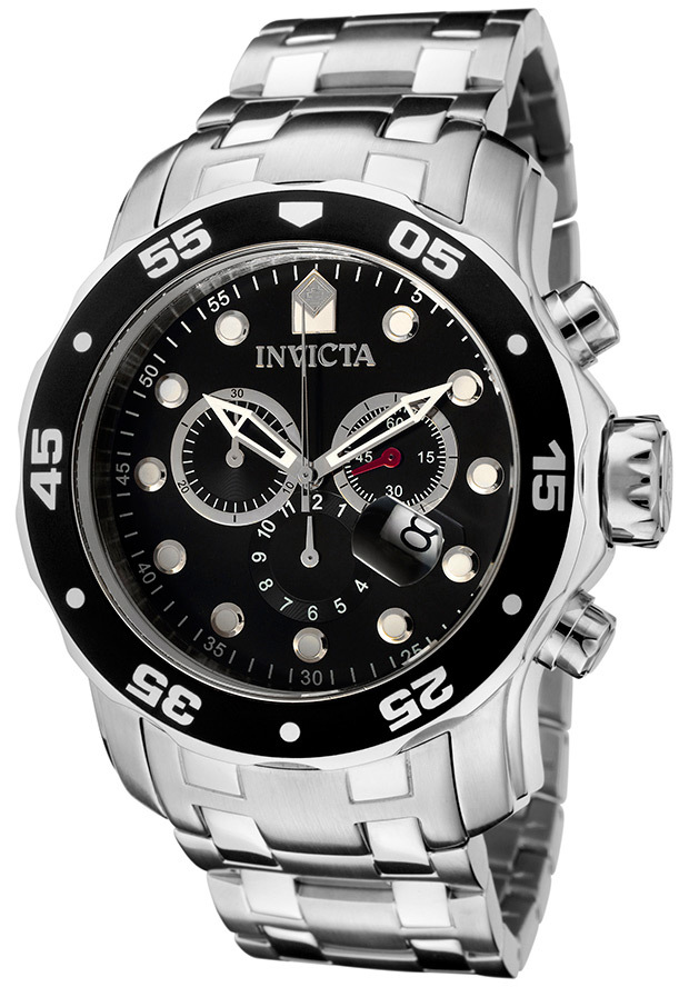 Invicta Pro Diver Herreklokke 0069 Sort/Stål Ø48 mm - Invicta