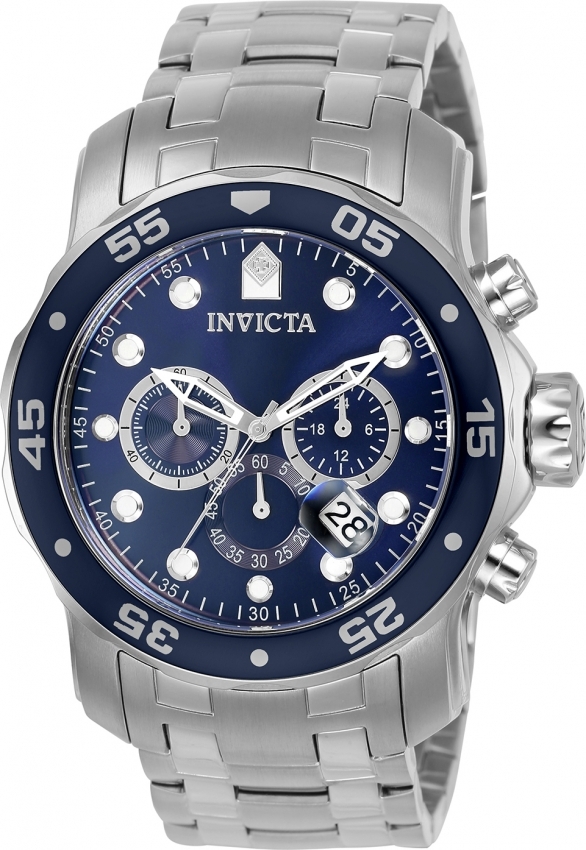 Invicta Pro Diver Herreklokke 0070 Blå/Stål Ø48 mm - Invicta