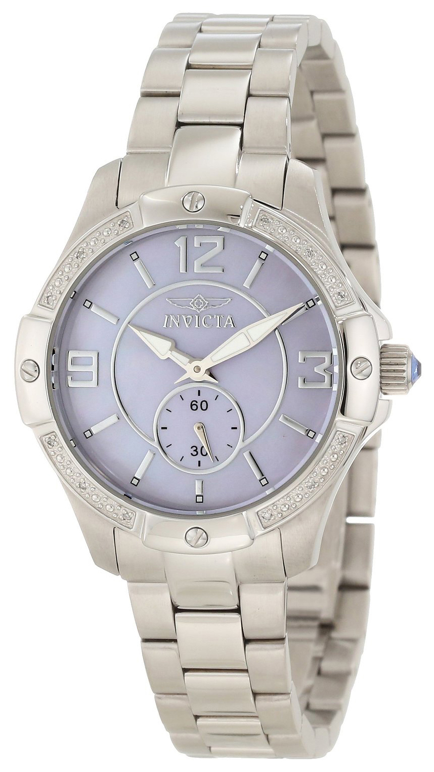 Invicta Angel Dameklokke 10220 Lilla/Stål Ø34 mm - Invicta