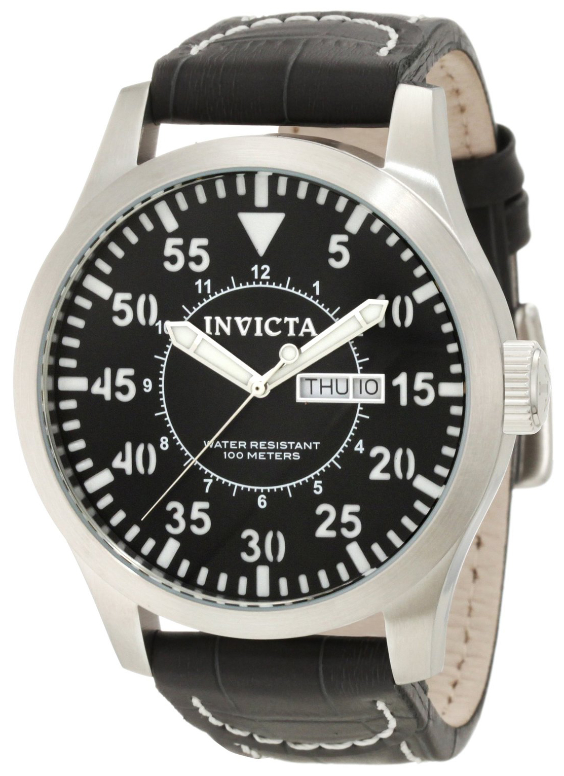 Invicta Specialty Herreklokke 11188 Sort/Lær Ø48 mm - Invicta