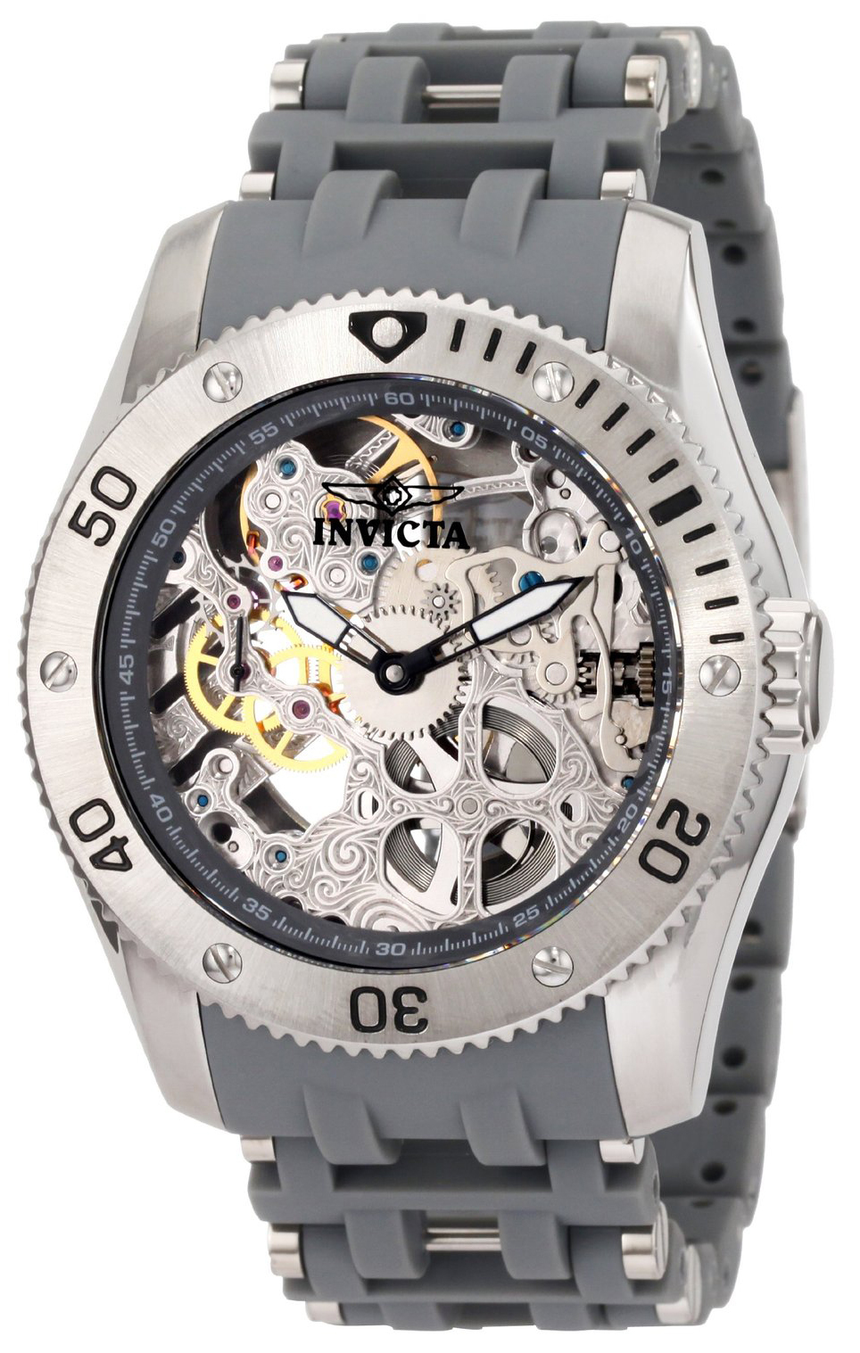 Invicta Pro Diver Herreklokke 1255 Skjelettkuttet/Stål Ø49 mm - Invicta