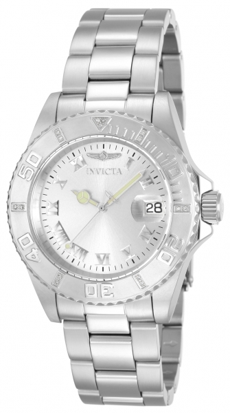 Invicta Pro Diver Dameklokke 12819 Sølvfarget/Stål Ø40 mm - Invicta