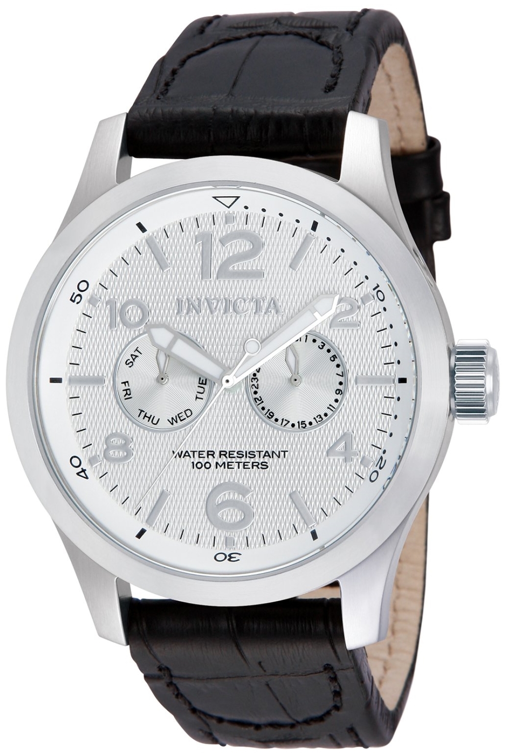 Invicta Herreklokke 13008 I-Force Sølvfarget/Lær Ø48 mm