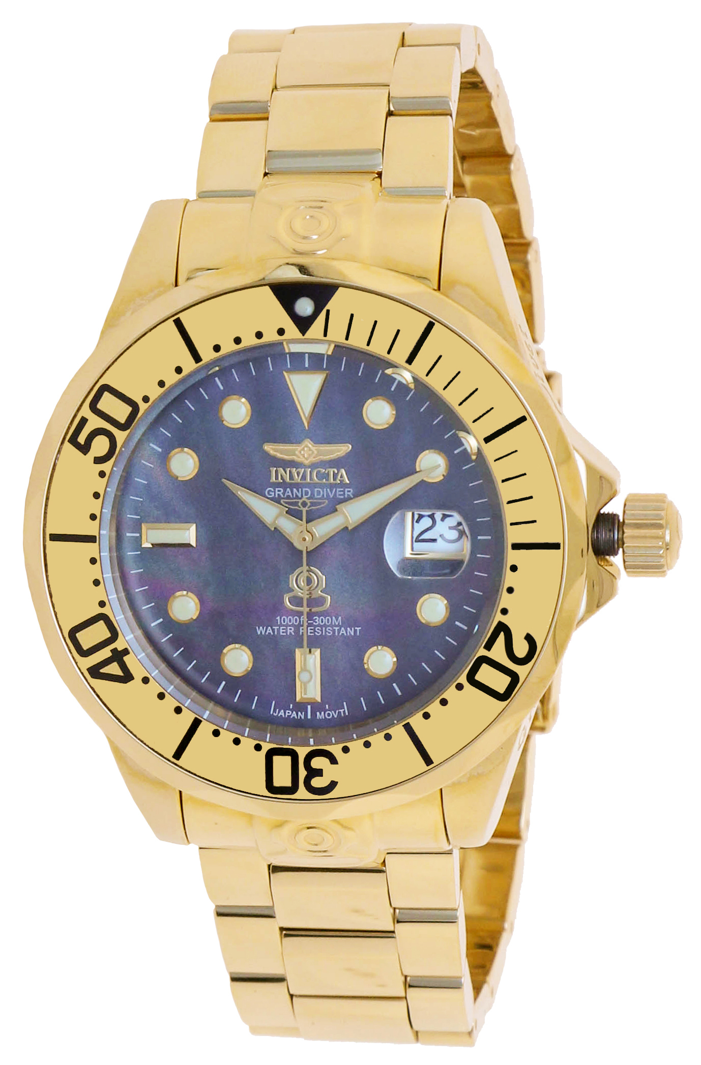 Invicta Pro Diver Herreklokke 13940 Sort/Gulltonet stål Ø47 mm - Invicta