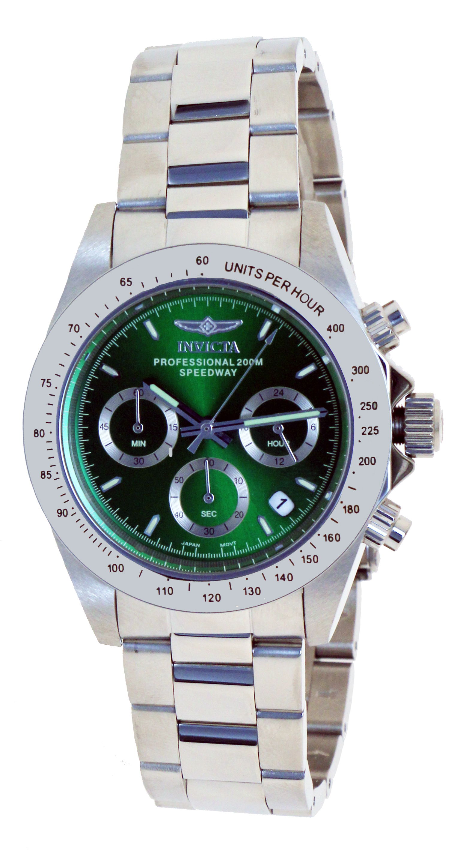 Invicta Herreklokke 14384 Speedway Grønn/Stål Ø39.5 mm