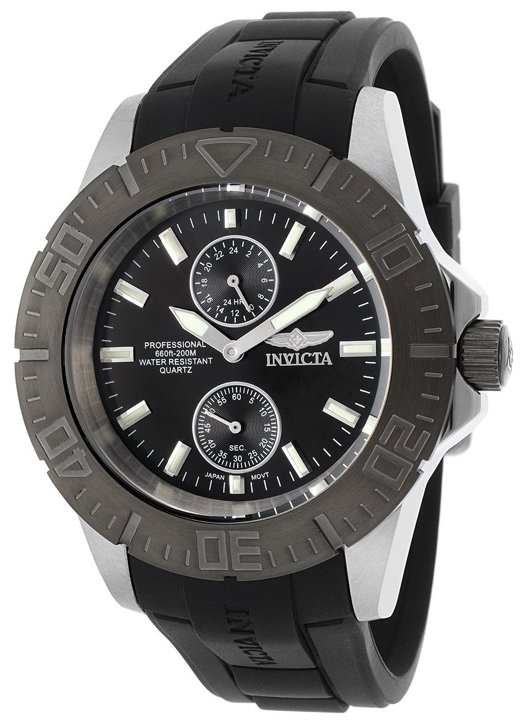 Invicta Pro Diver Herreklokke 14386 Sort/Gummi Ø44 mm - Invicta