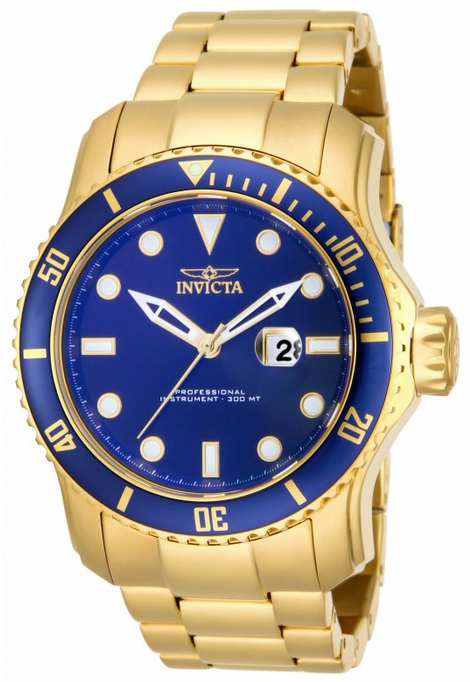 Invicta Pro Diver Herreklokke 15352 Blå/Gulltonet stål Ø48.8 mm - Invicta