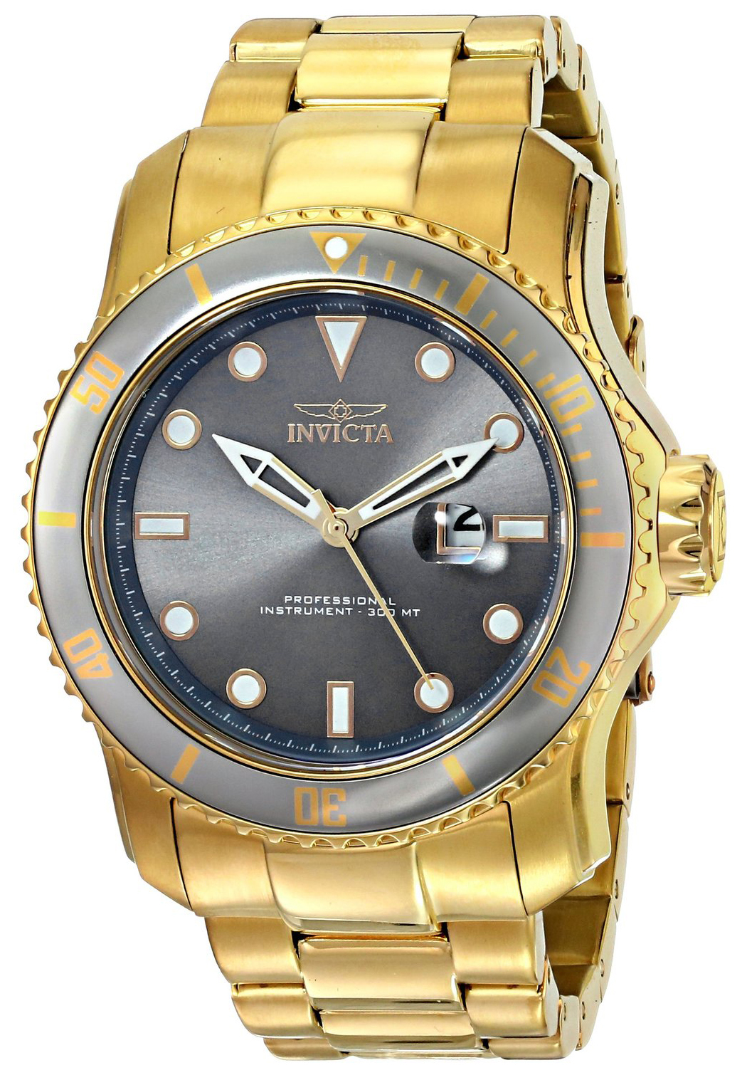 Invicta Pro Diver Herreklokke 15353 Grå/Gulltonet stål Ø48.8 mm - Invicta