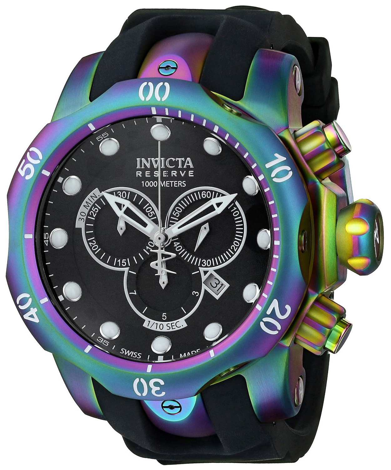 Invicta 99999 Herreklokke 15984 Sort/Gummi Ø54 mm - Invicta