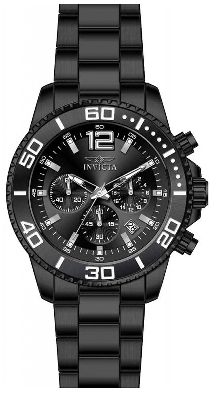 Invicta Pro Diver Herreklokke 17404 Sort/Stål Ø45 mm - Invicta