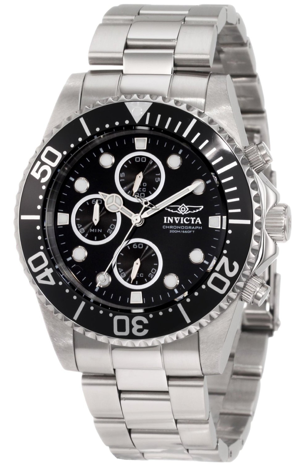 Invicta Pro Diver Herreklokke 1768 Sort/Stål Ø44 mm - Invicta