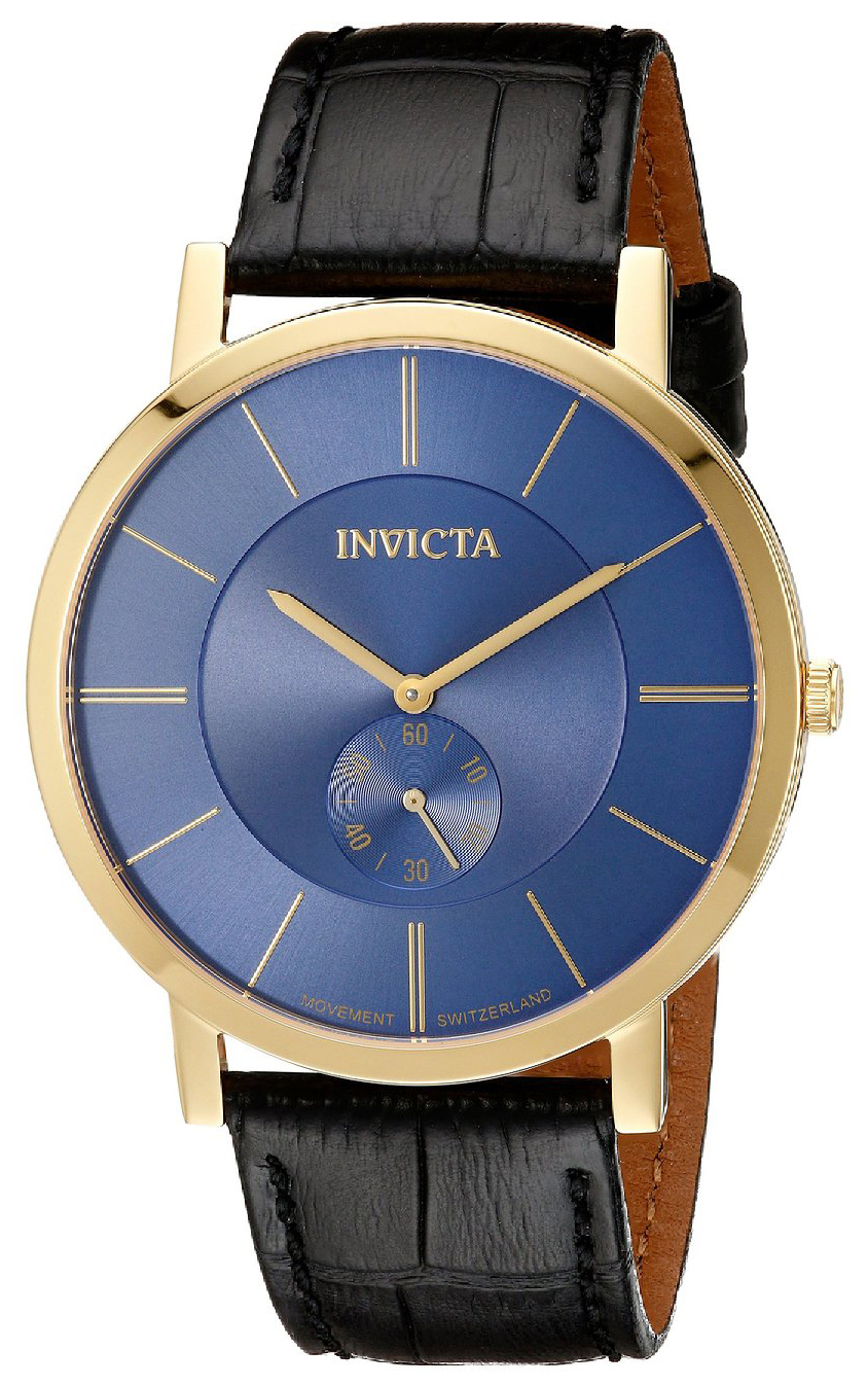 Invicta 99999 Herreklokke 19541 Blå/Lær Ø44 mm - Invicta