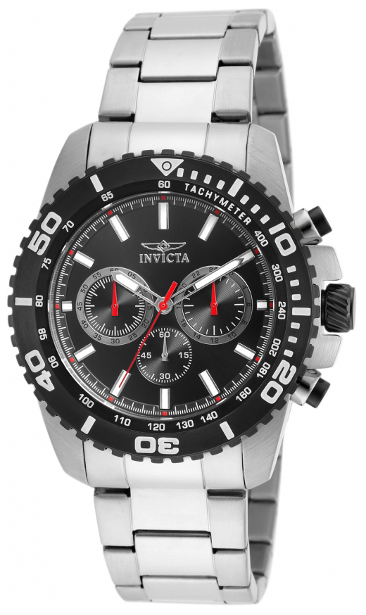 Invicta Pro Diver Herreklokke 19842 Sort/Stål Ø46 mm - Invicta