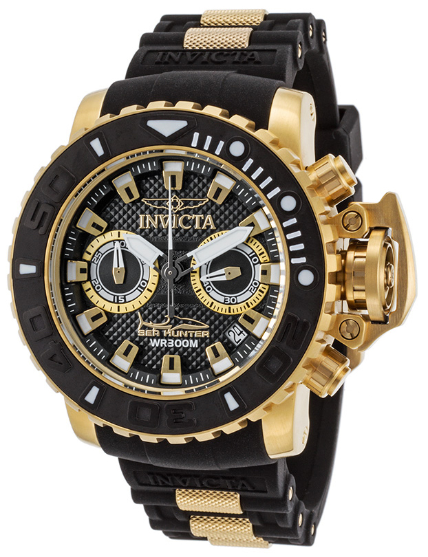 Invicta 99999 Herreklokke 20475 Sort/Gulltonet stål Ø50 mm - Invicta