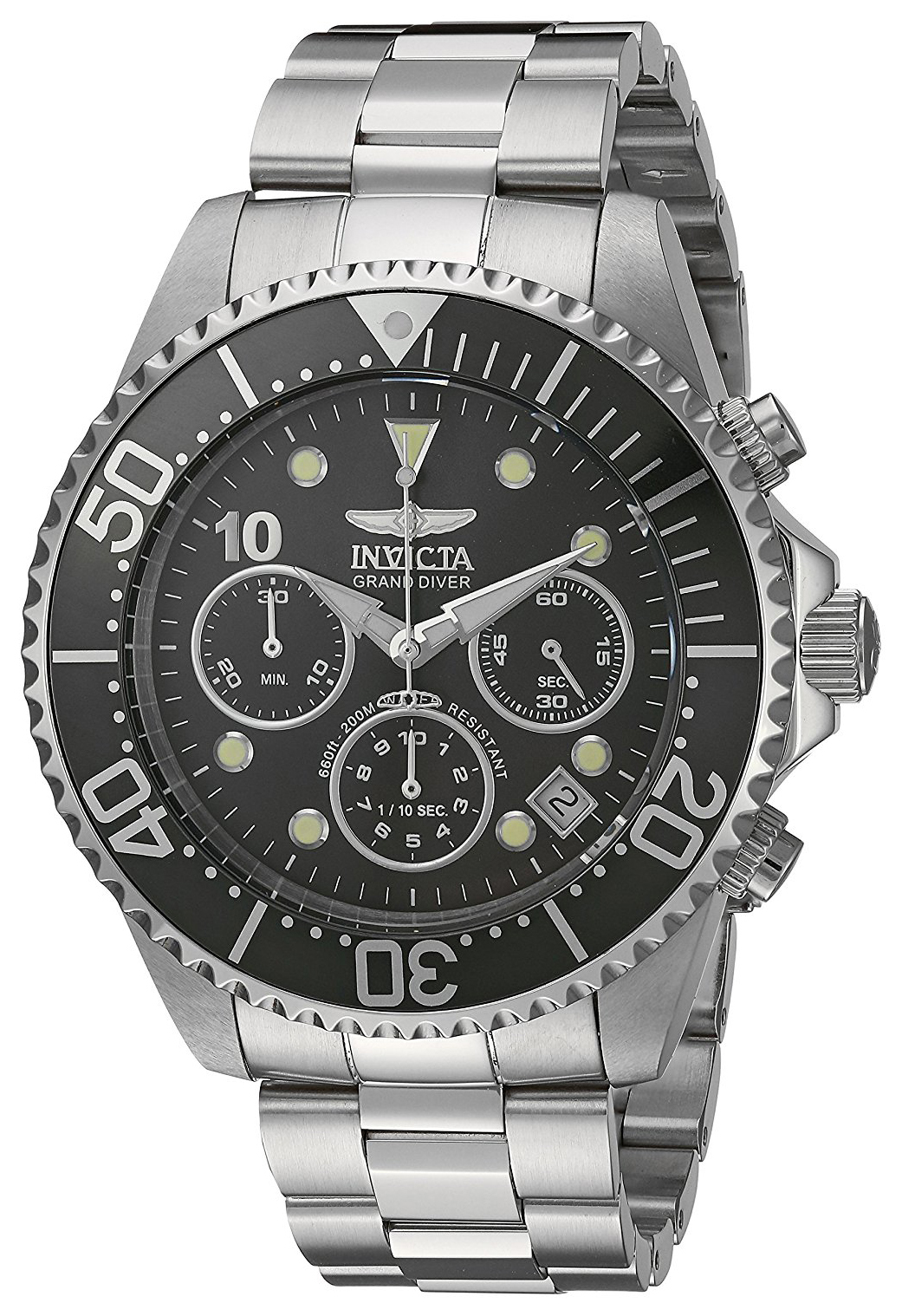 Invicta Pro Diver Herreklokke 22035 Sort/Stål Ø47 mm - Invicta