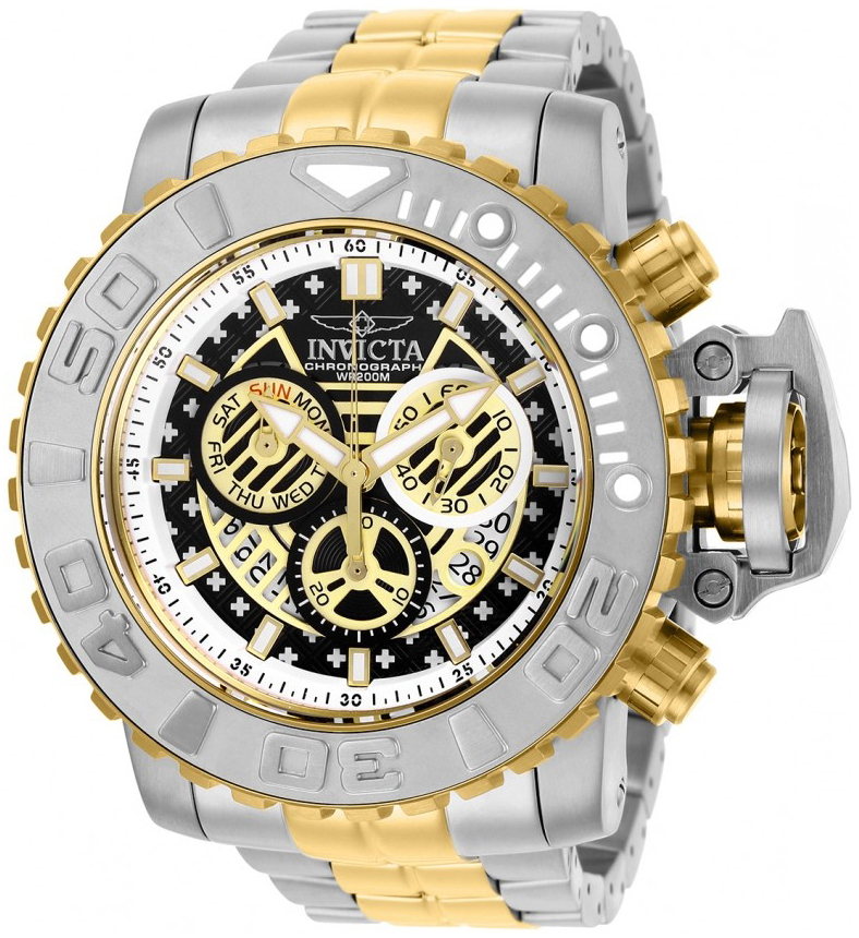 Invicta 99999 Herreklokke 22131 Sort/Gulltonet stål Ø58 mm - Invicta