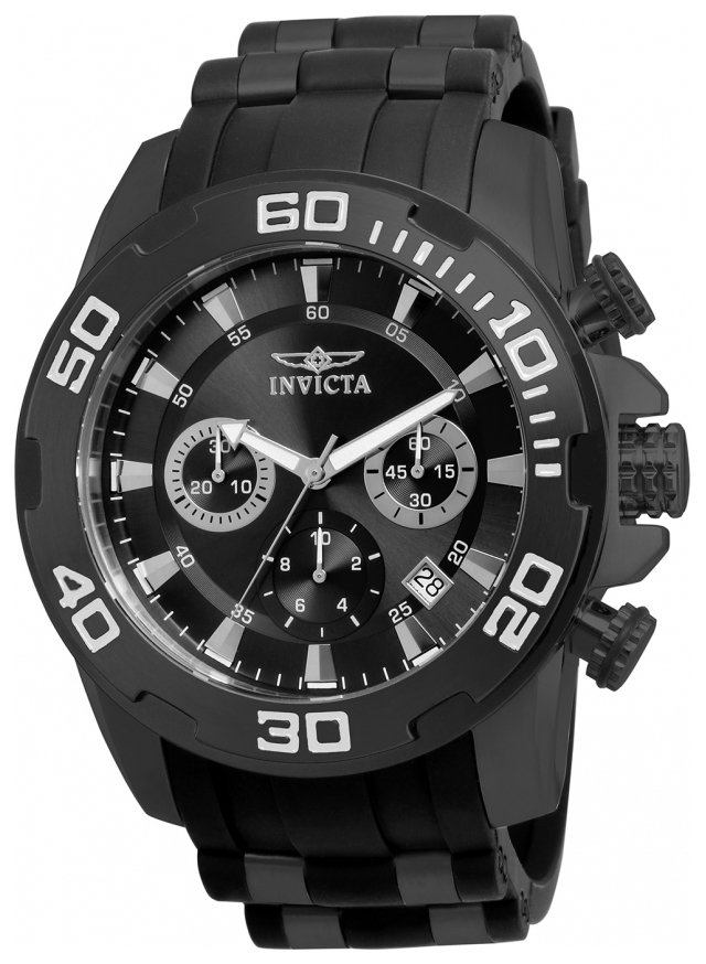 Invicta Herreklokke 22338 Pro Diver Sort/Stål Ø50 mm