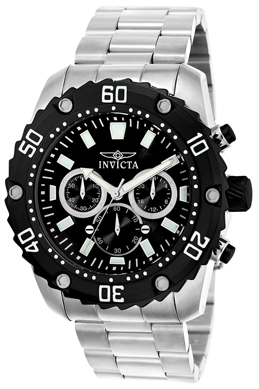 Invicta Pro Diver Herreklokke 22516 Sort/Stål Ø47 mm - Invicta