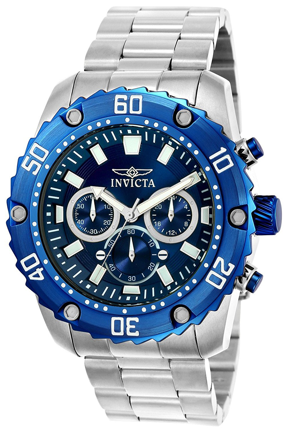 Invicta Pro Diver Herreklokke 22517 Blå/Stål Ø47 mm - Invicta