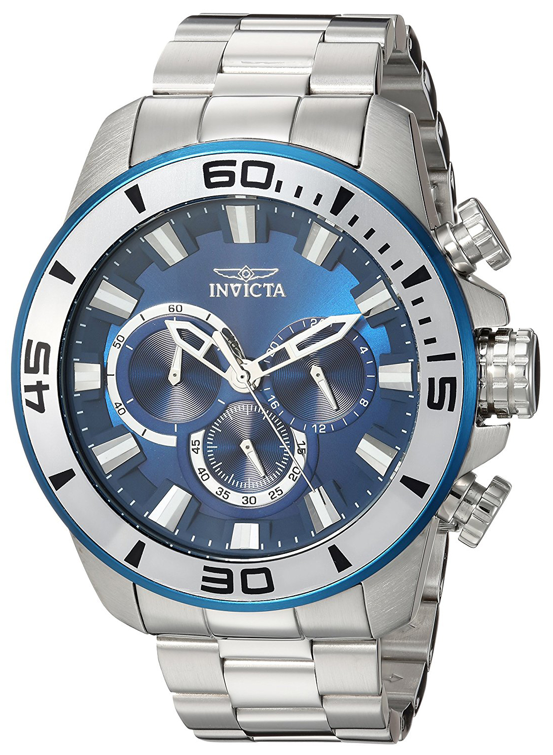 Invicta Pro Diver Herreklokke 22586 Blå/Stål Ø49 mm - Invicta