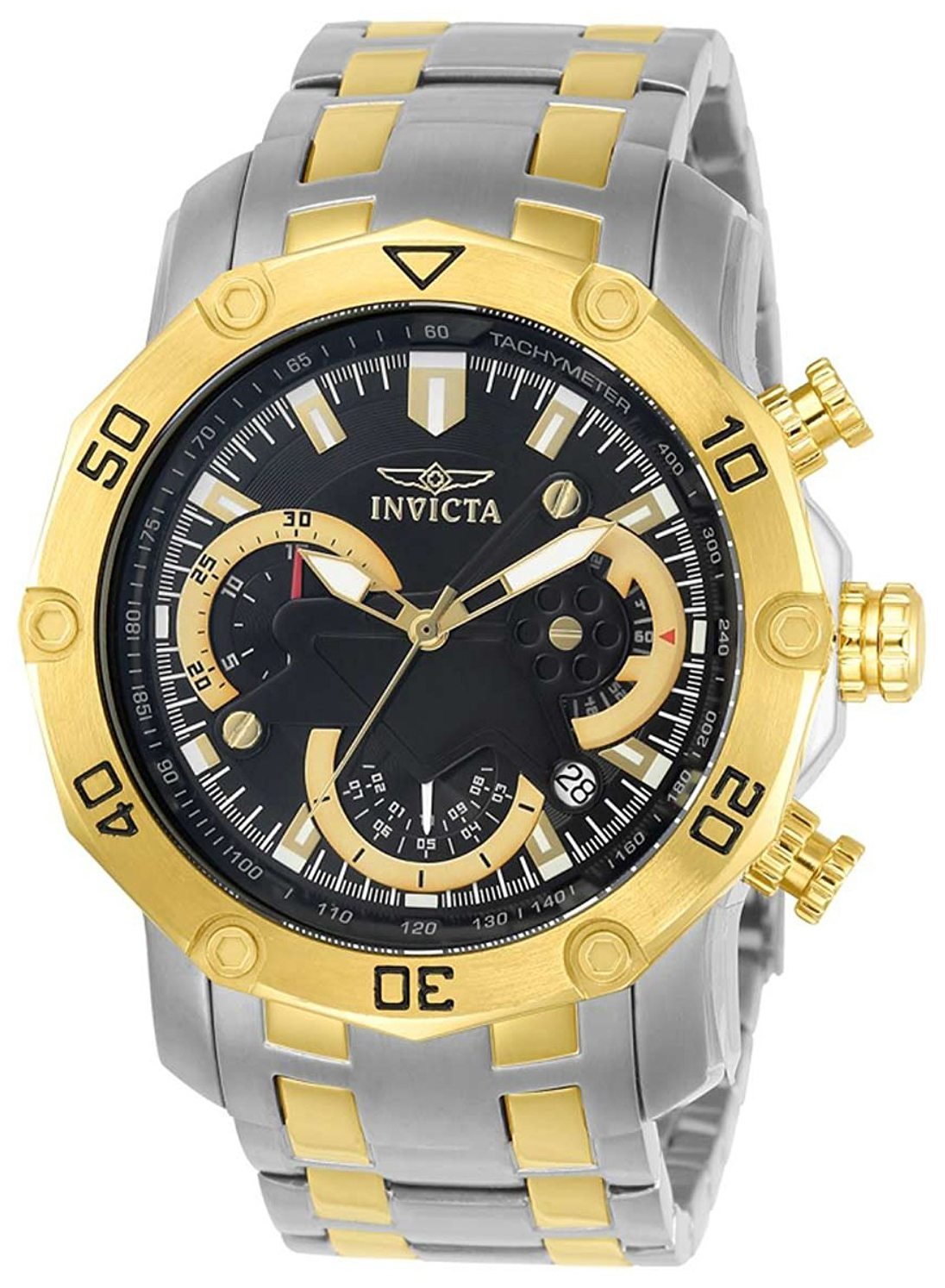 Invicta Pro Diver Herreklokke 22768 Sort/Gulltonet stål Ø50 mm - Invicta