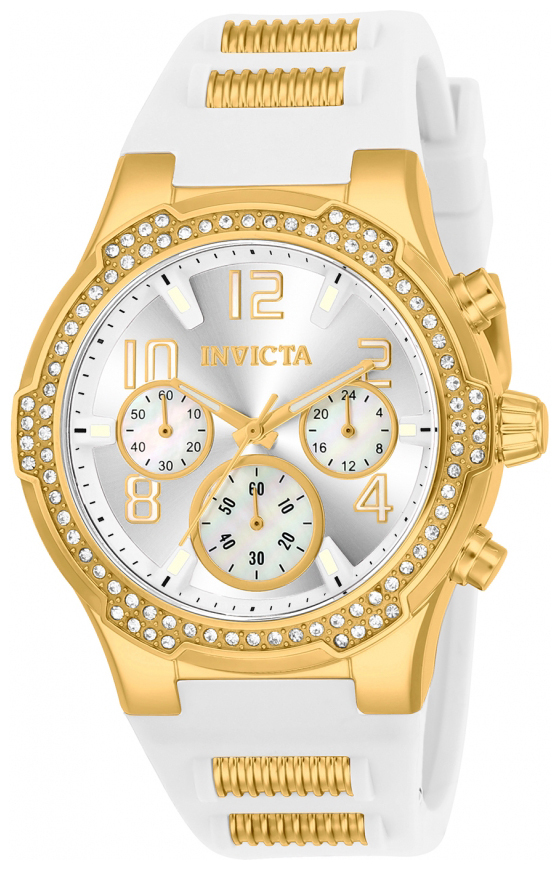 Invicta 99999 Dameklokke 24199 Sølvfarget/Gulltonet stål Ø39.5 mm - Invicta