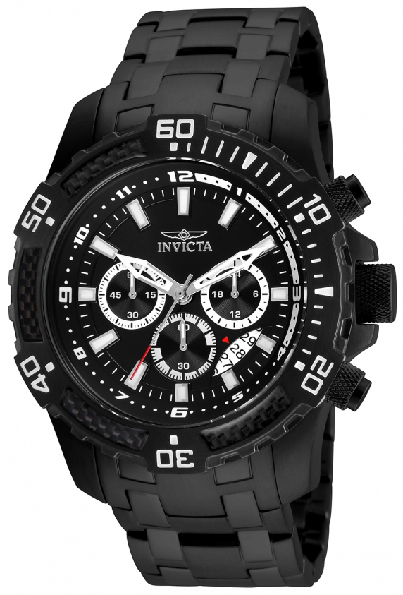 Invicta Herreklokke 24858 Pro Diver Sort/Stål Ø51 mm