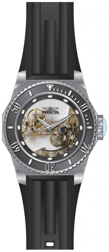 Invicta 99999 Herreklokke 25610 Grå/Gummi Ø52 mm - Invicta