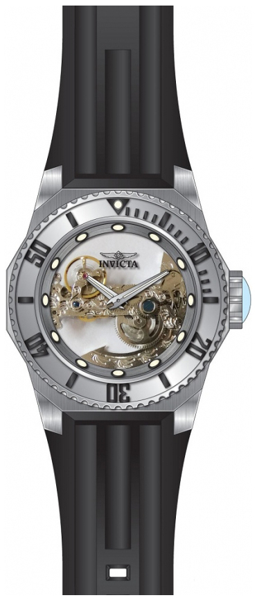 Invicta 99999 Herreklokke 25611 Grå/Gummi Ø52 mm - Invicta