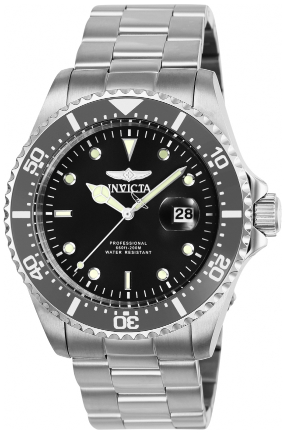 Invicta Pro Diver Herreklokke 25715 Sort/Stål Ø43 mm - Invicta