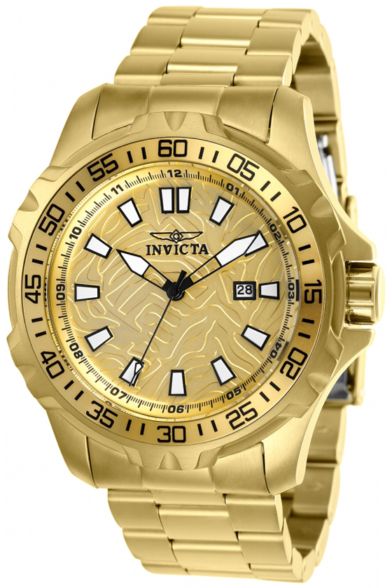 Invicta Pro Diver Herreklokke 25786 Gulltonet/Gulltonet stål Ø48 mm - Invicta