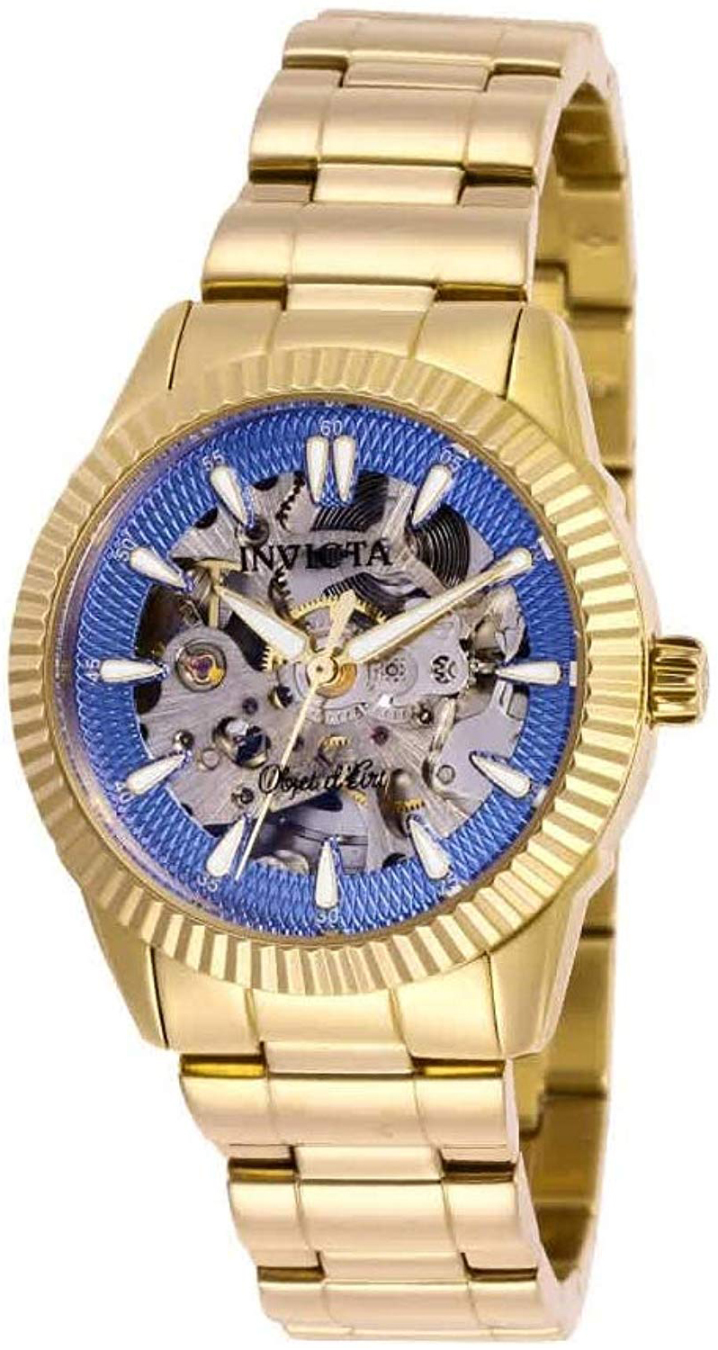 Invicta 99999 Dameklokke 26362 Blå/Gulltonet stål Ø34 mm - Invicta