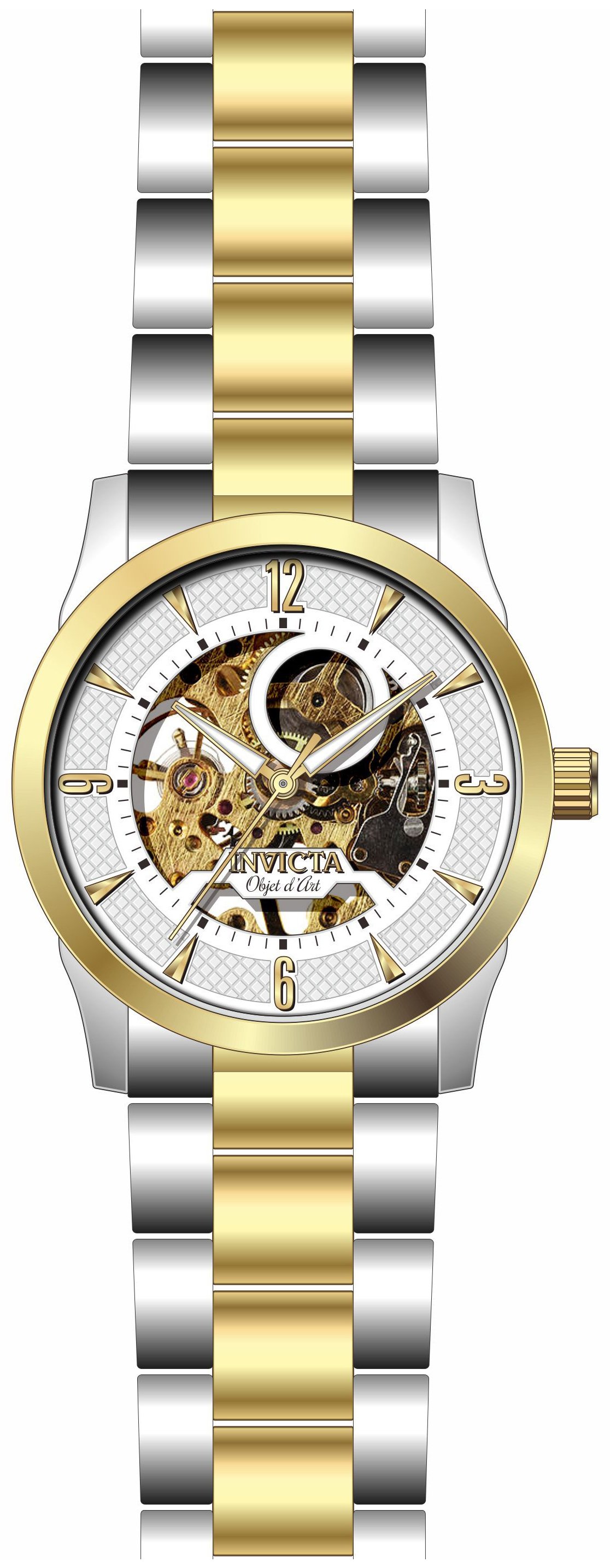 Invicta 99999 Herreklokke 27582 Hvit/Gulltonet stål Ø42 mm - Invicta