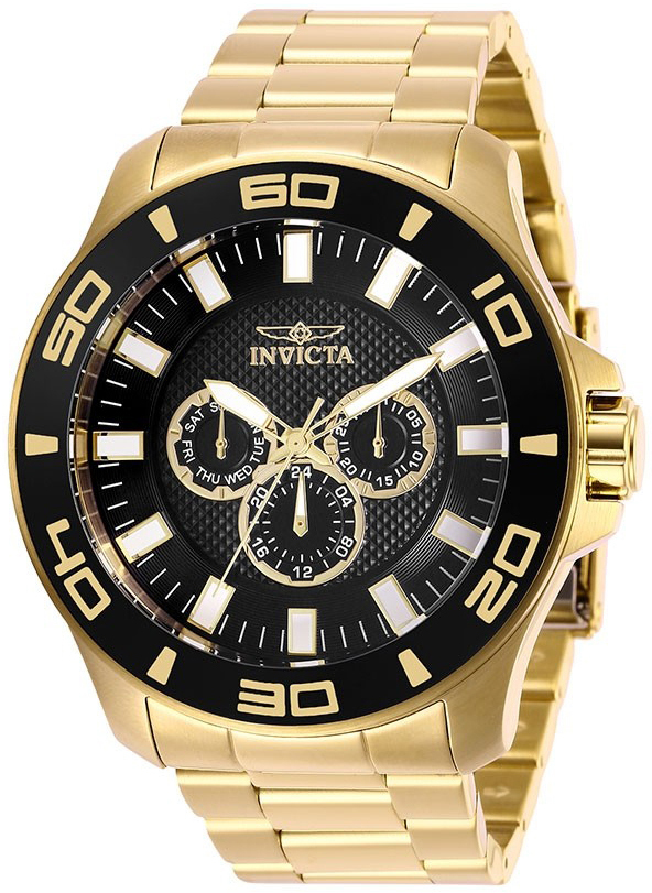 Invicta Pro Diver Herreklokke 27982 Sort/Gulltonet stål Ø50 mm - Invicta