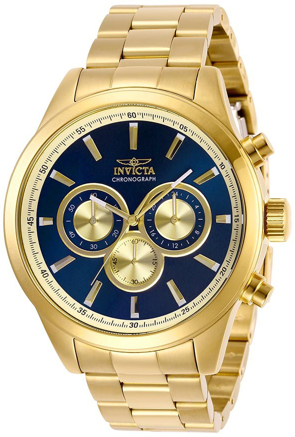 Invicta Specialty Herreklokke 29175 Blå/Gulltonet stål Ø48 mm - Invicta