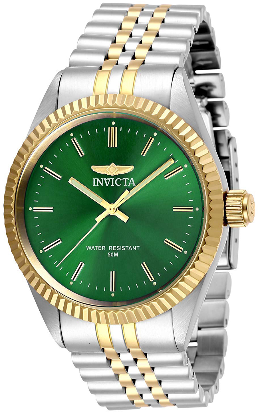 Invicta Specialty Herreklokke 29379 Grønn/Gulltonet stål Ø43 mm - Invicta