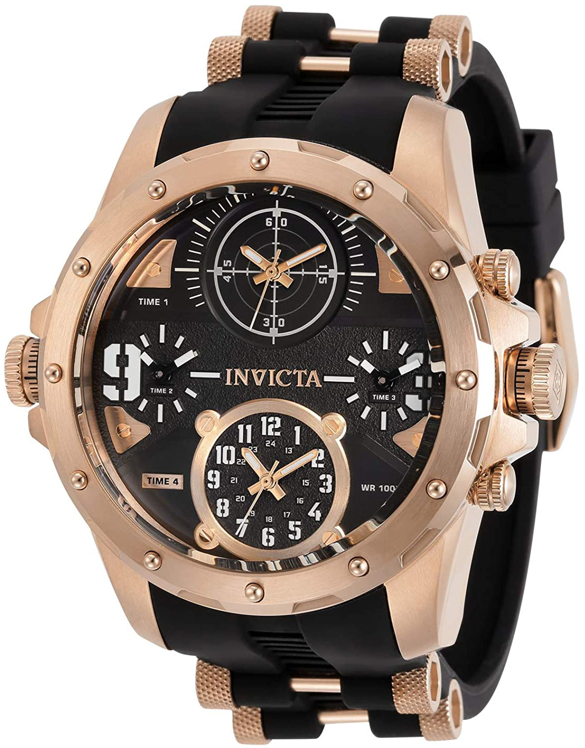 Invicta Herreklokke 31142 Coalition Forces Sort/Rose-gulltonet stål