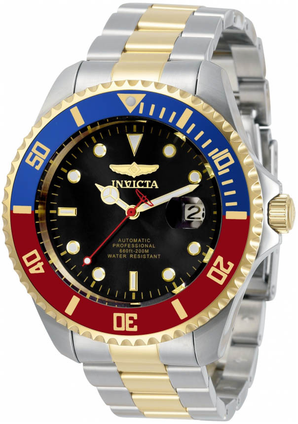 Invicta Herreklokke 34043 Pro Diver Sort/Gulltonet stål Ø47 mm