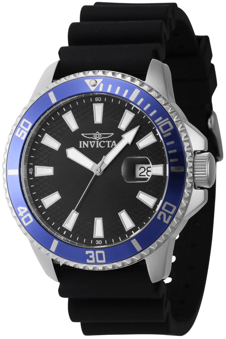 Invicta Herreklokke 46130 Pro Diver Sort/Gummi Ø45 mm