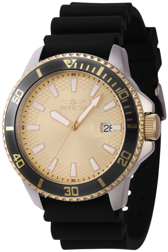 Invicta Herreklokke 46135 Pro Diver Gull/Gummi Ø45 mm