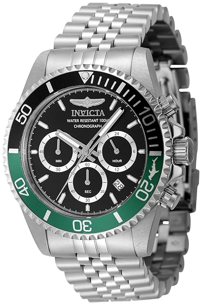 Invicta Herreklokke 48380 Pro Diver Sort/Stål Ø43 mm